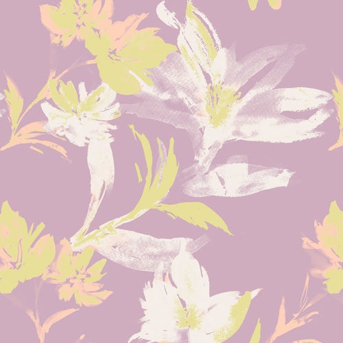 Gabriela Fuente Emma Lilac Floral Shower Curtain