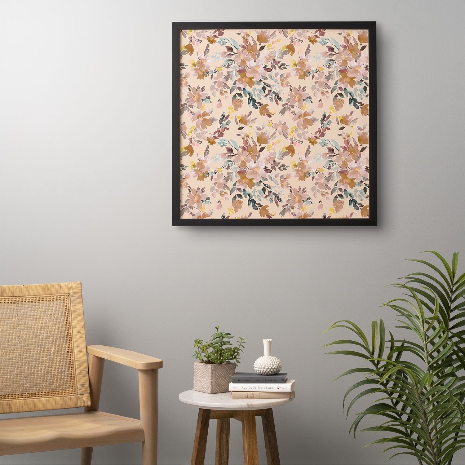 Ninola Design Botanic Retreat Floral Oleander Whimsical Soft Pink Framed Wall Art