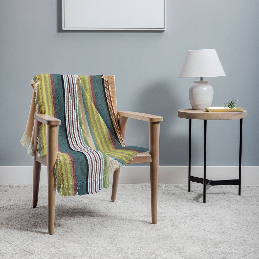 Marta Barragan Camarasa Colorful Stripe Delight Throw Blanket