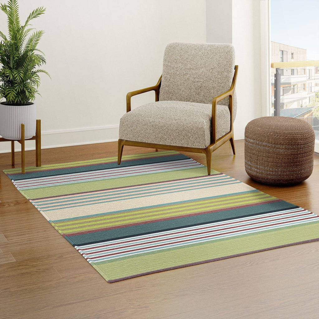 Marta Barragan Camarasa Colorful Stripe Delight Area Rug