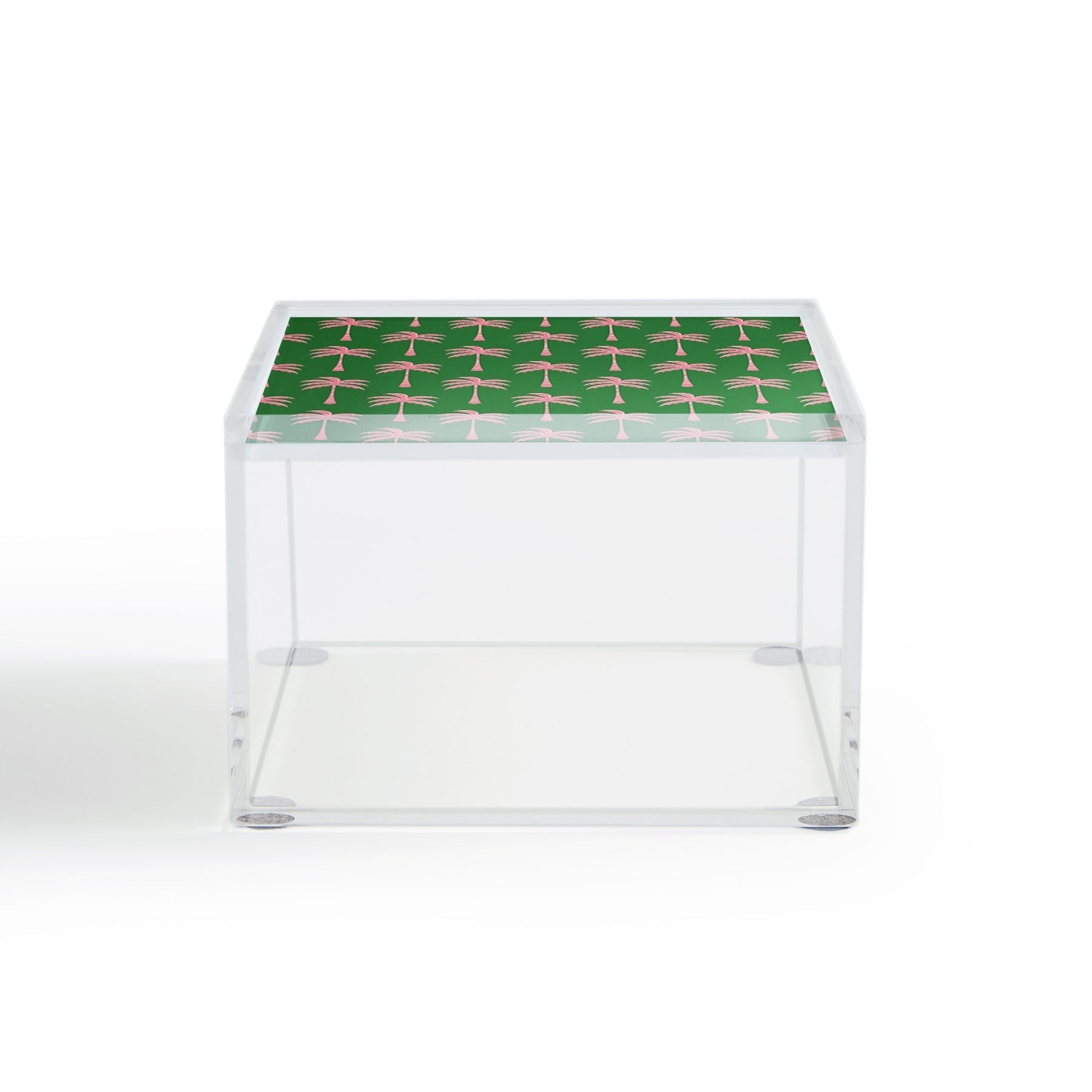 Design by Spark Pink Palm Tree Oasis Acrylic Box