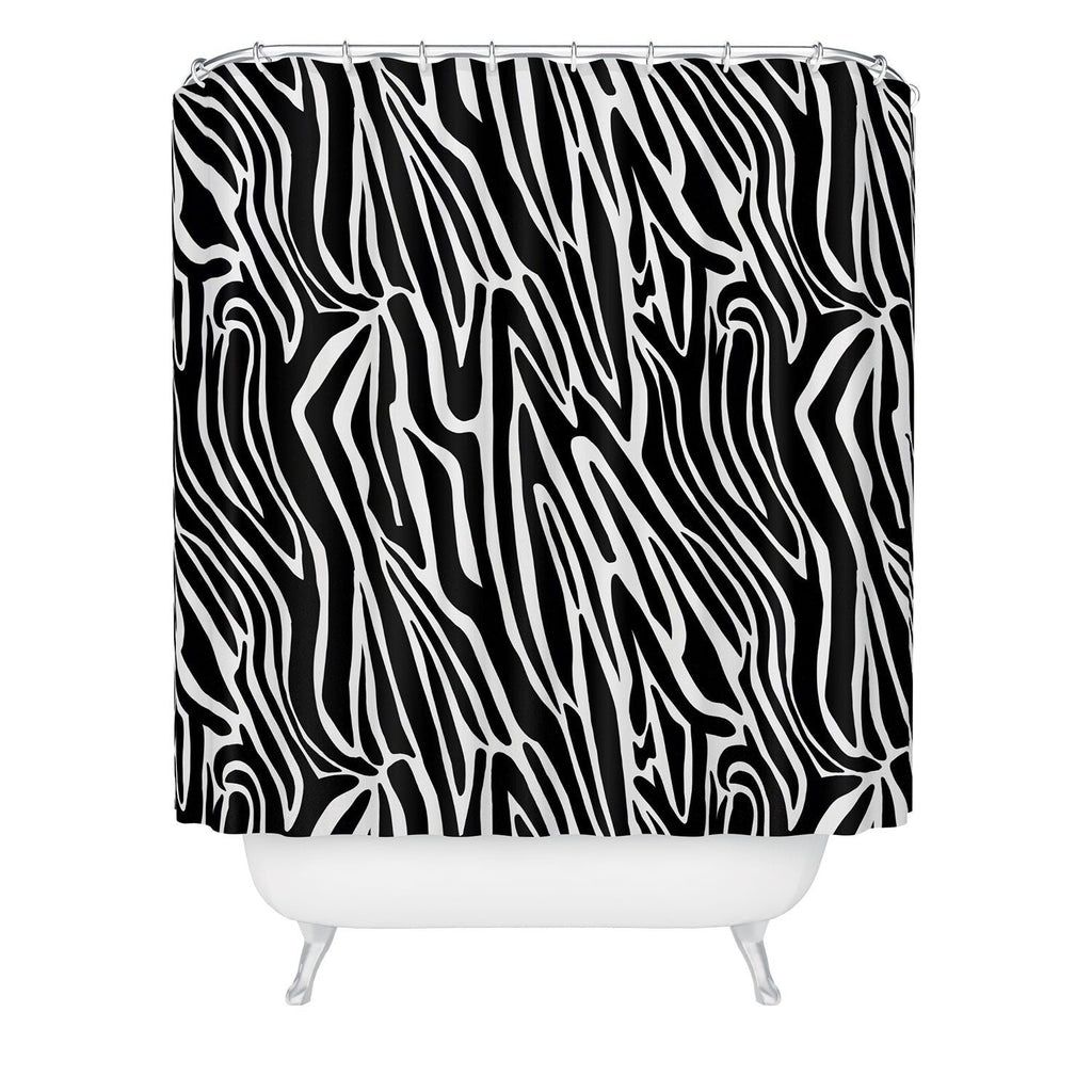 Jennifer Labre Wild Zebra Shower Curtain