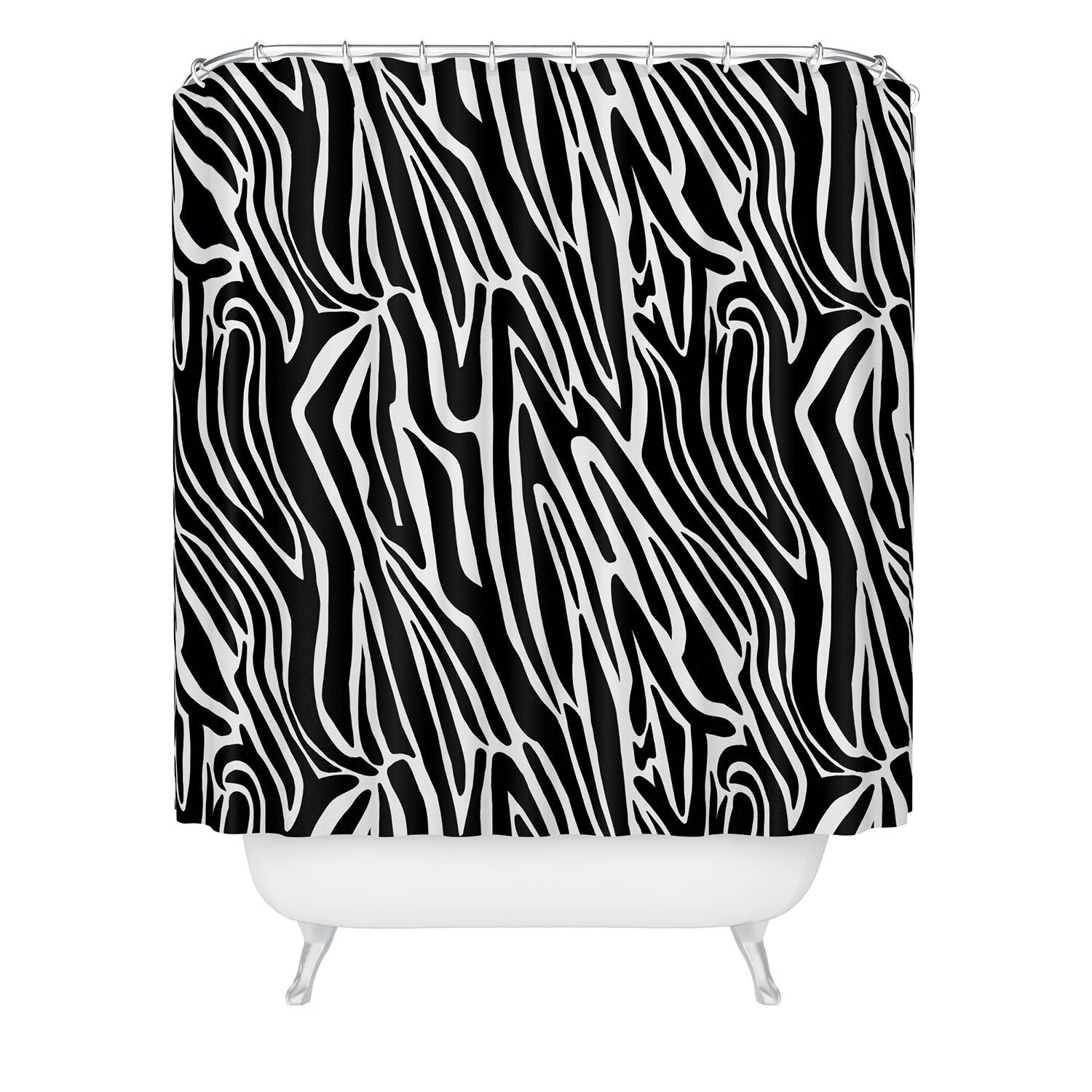 Jennifer Labre Wild Zebra Shower Curtain