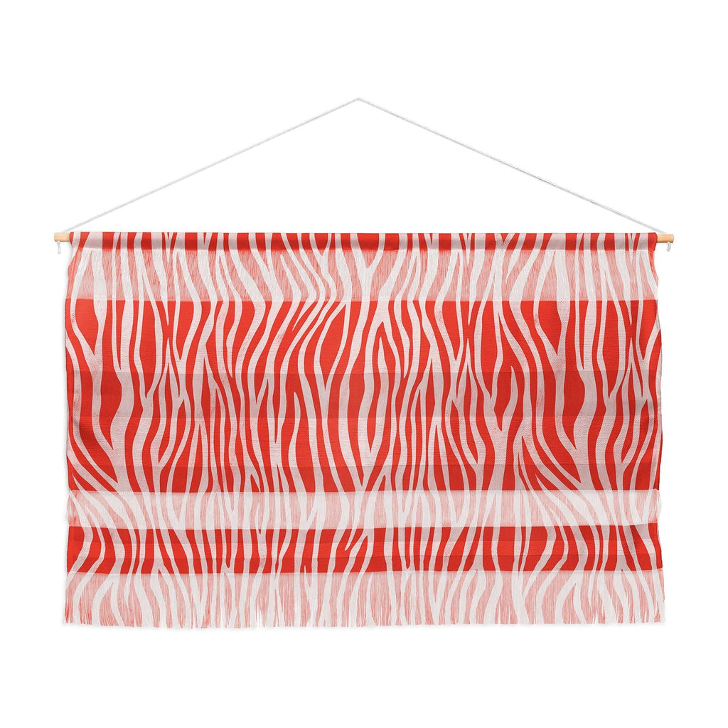 Avenie BR Red Zebra Stripe Wall Hanging Landscape