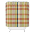 Marta Barragan Camarasa Retro Picnic Plaid Warm Tones Shower Curtain