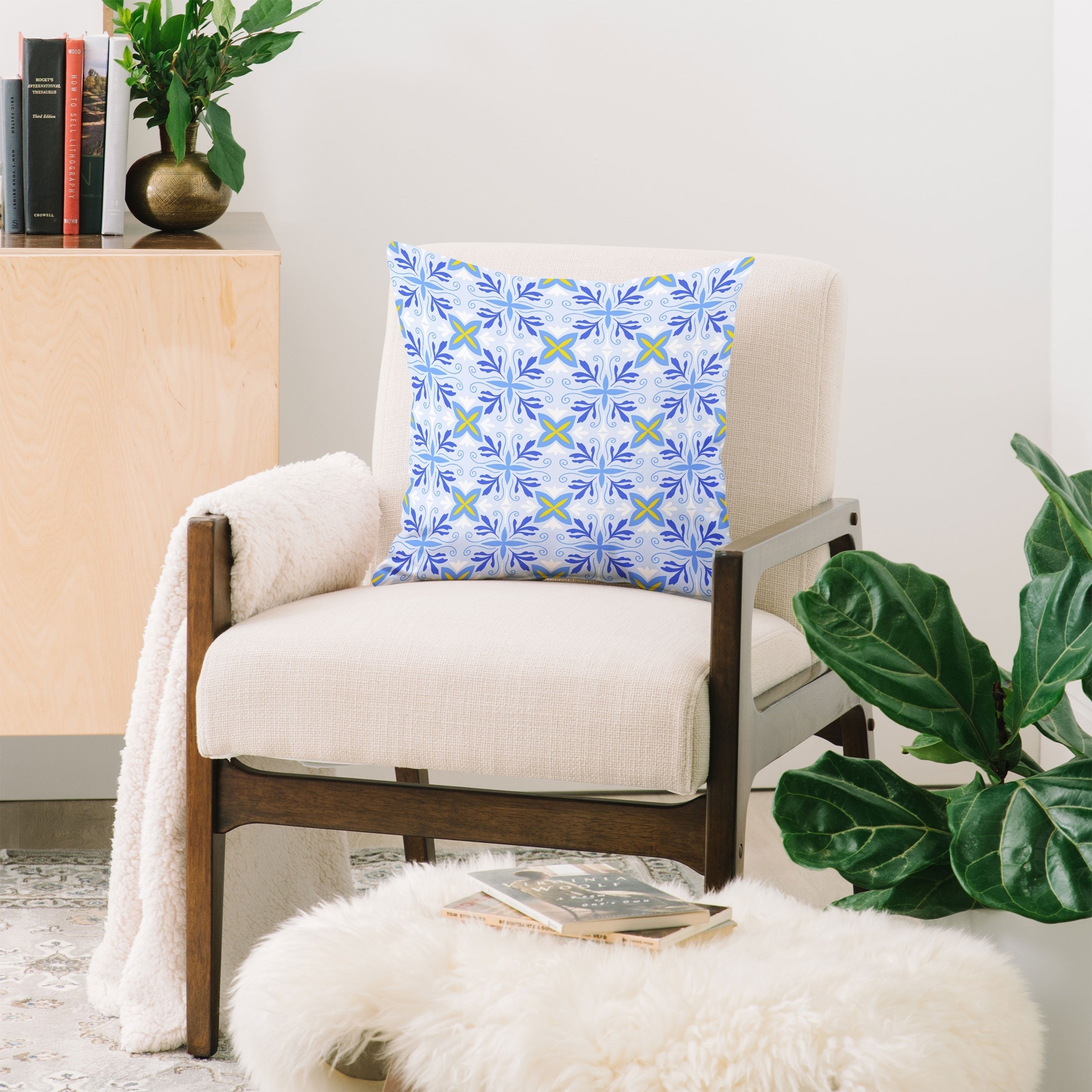Design by Spark Dolce Vita Flourish Tile Throw Pillow