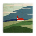 Valeria Frustaci Red roof in Iceland Wood Wall Mural