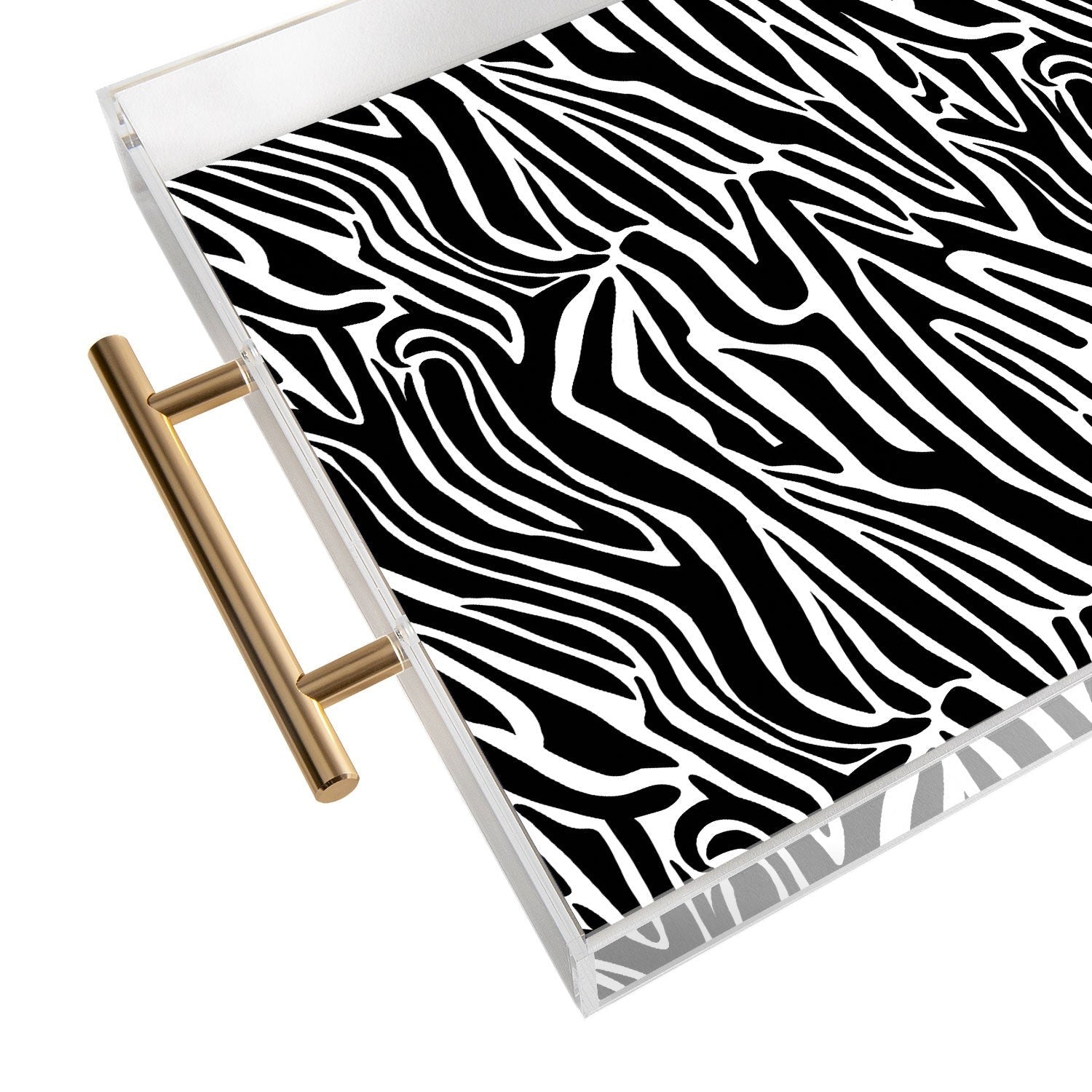 Jennifer Labre Wild Zebra Acrylic Tray
