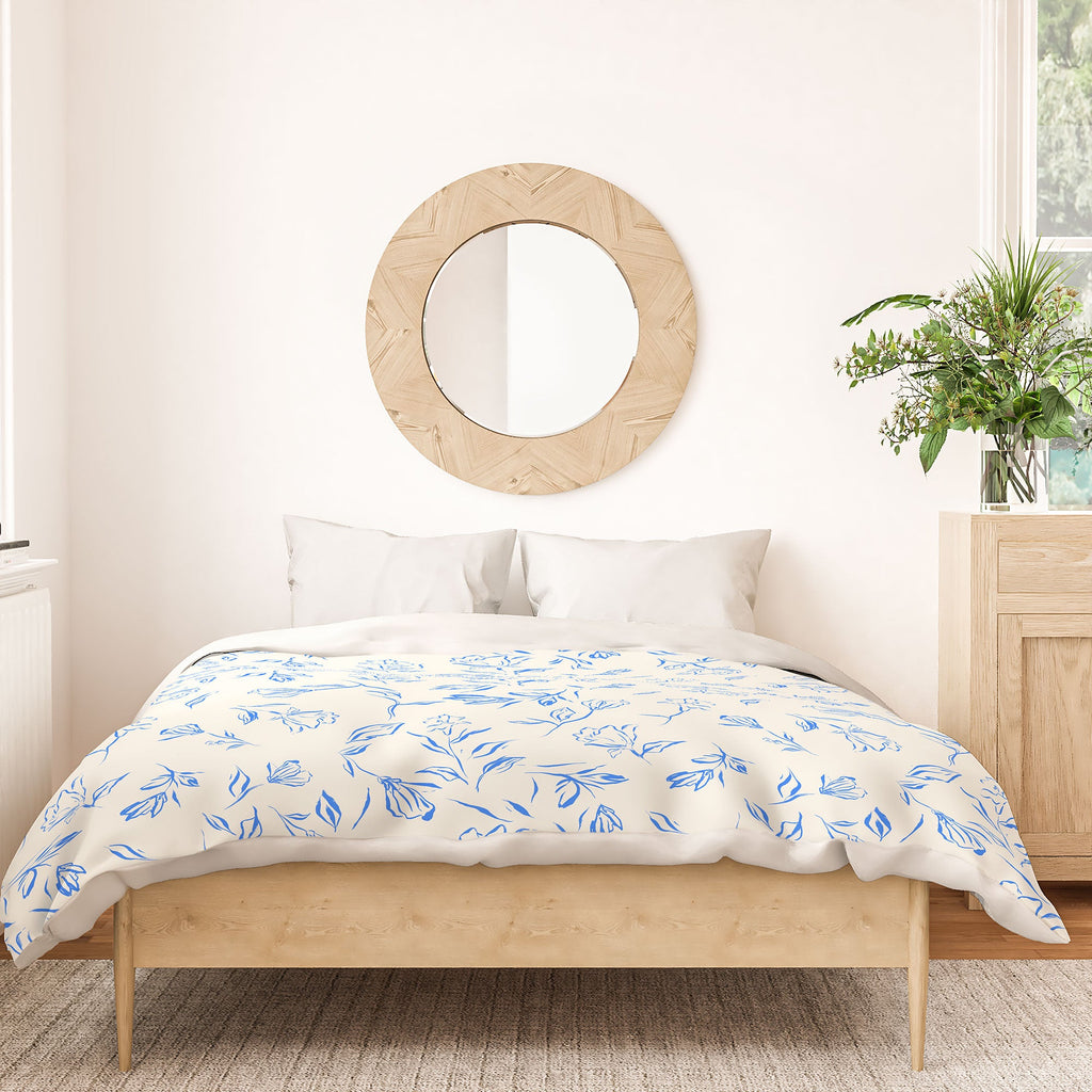 LouBruzzoni Romantic blue Duvet Cover