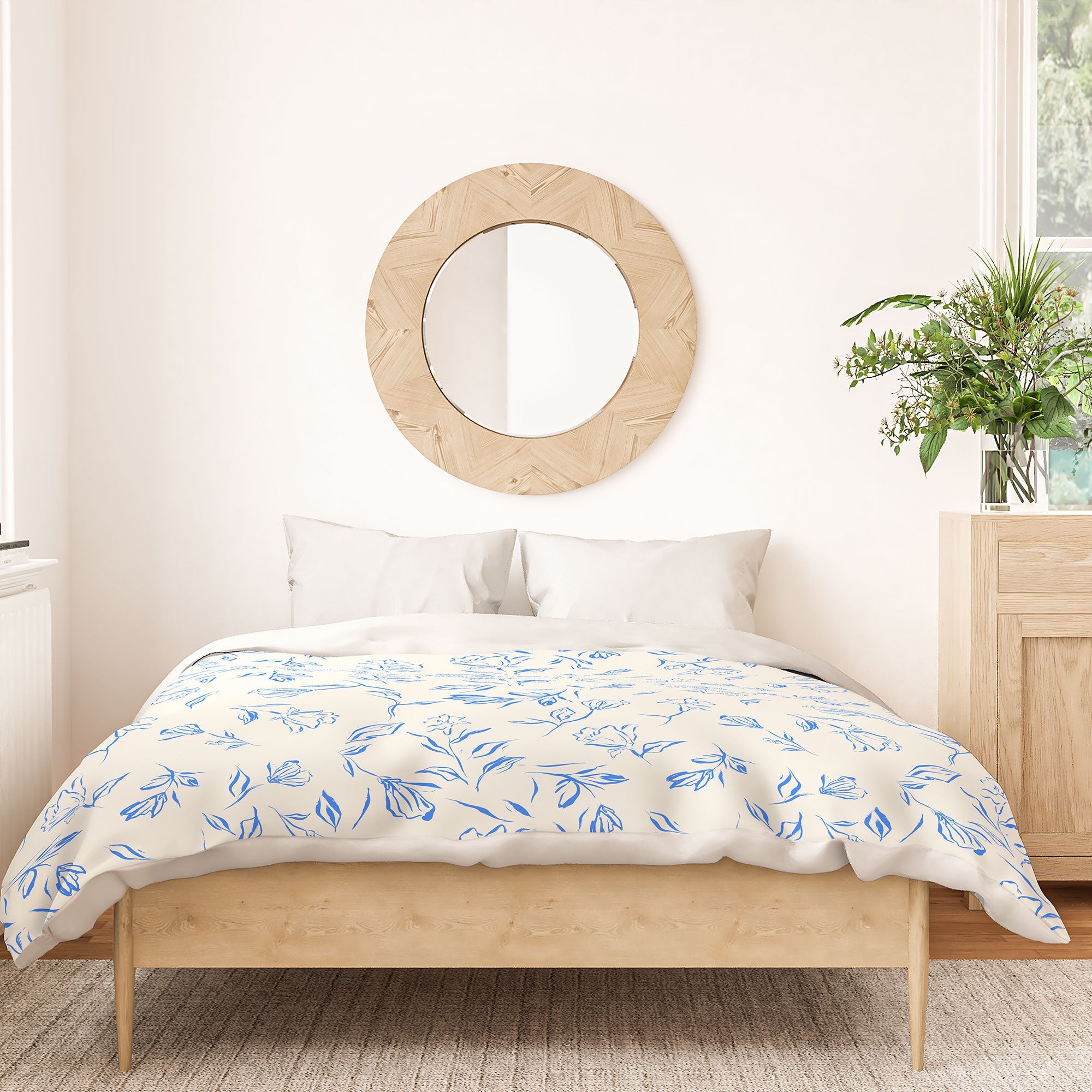 LouBruzzoni Romantic blue Duvet Cover