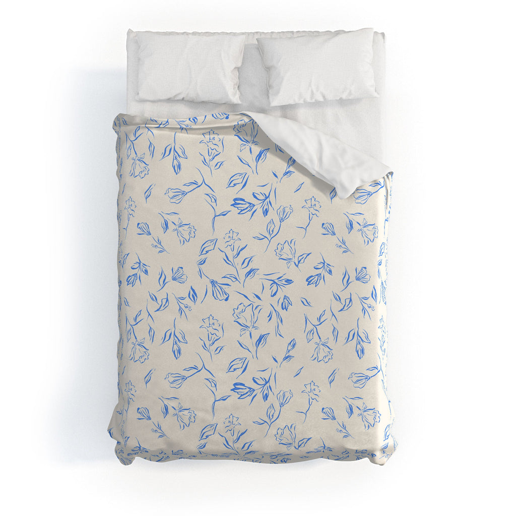 LouBruzzoni Romantic blue Duvet Cover