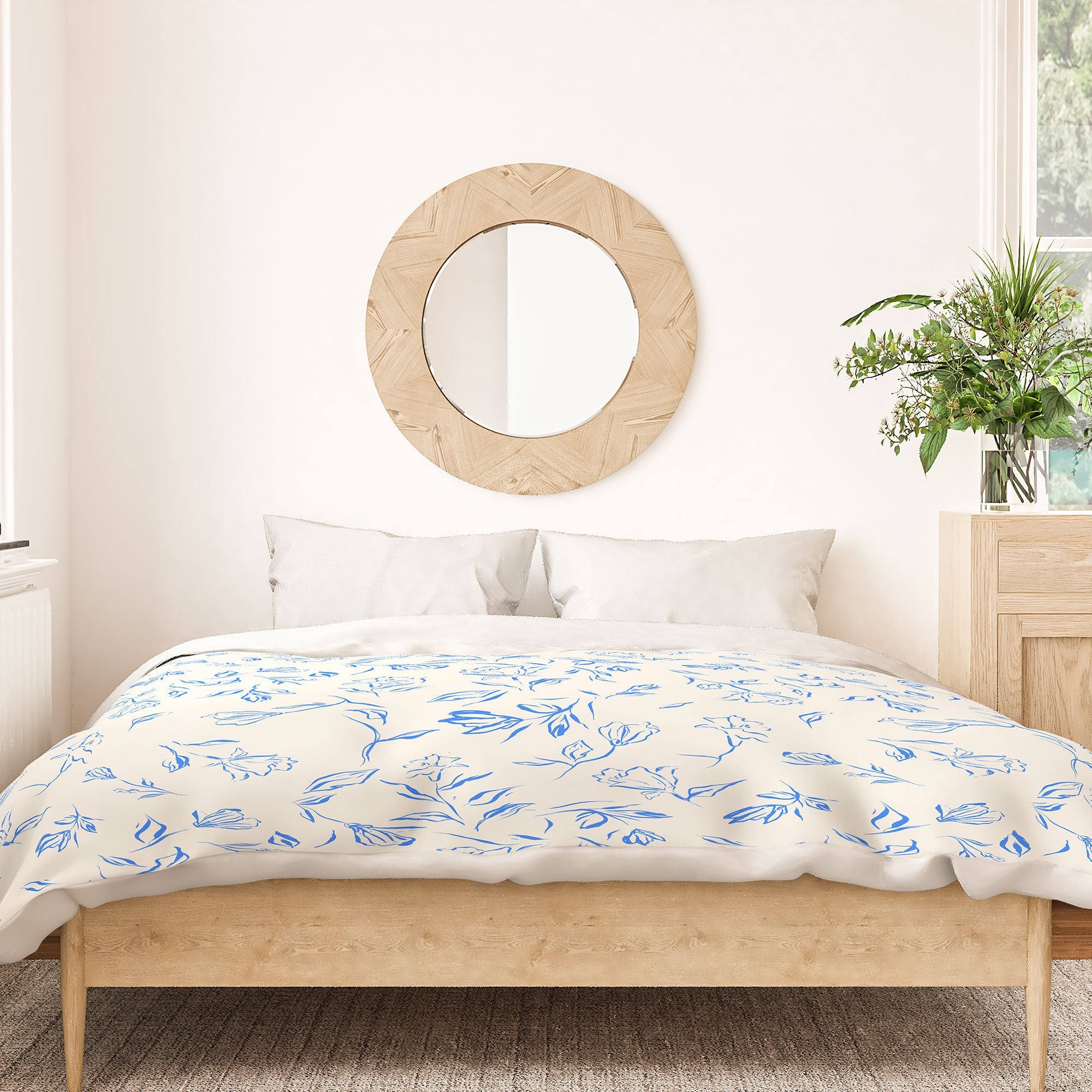 LouBruzzoni Romantic blue Duvet Cover