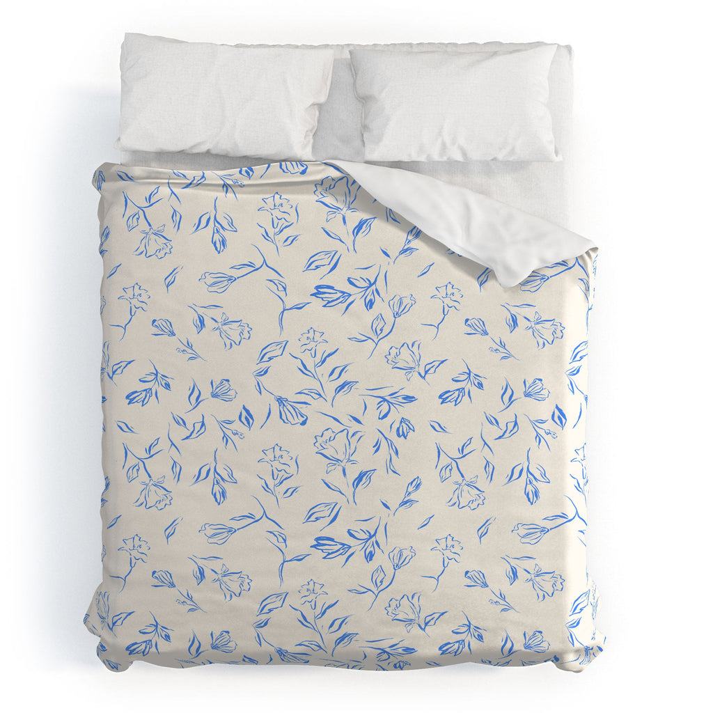 LouBruzzoni Romantic blue Duvet Cover
