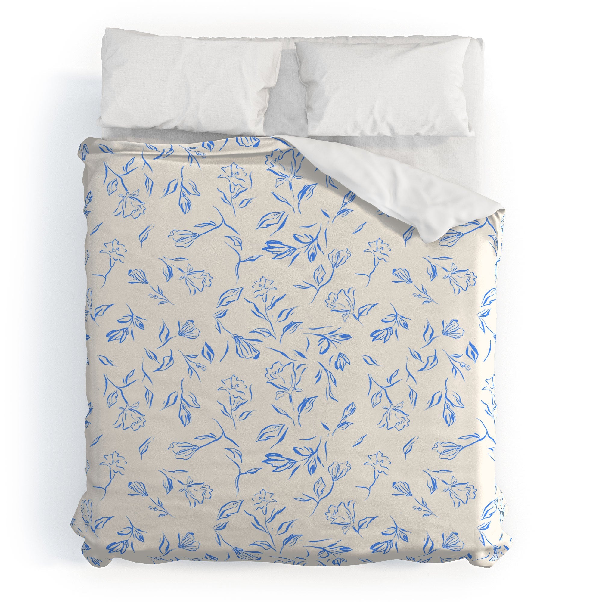 LouBruzzoni Romantic blue Duvet Cover