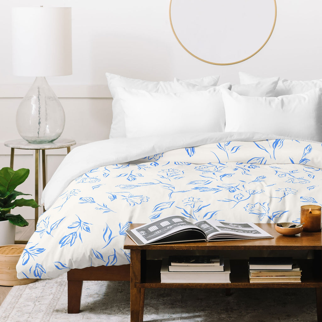 LouBruzzoni Romantic blue Duvet Cover