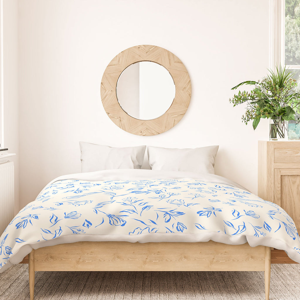 LouBruzzoni Romantic blue Duvet Cover