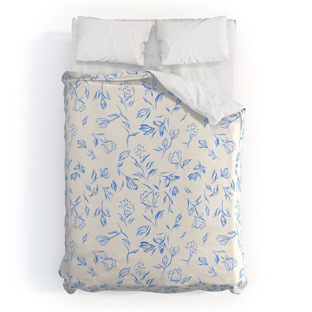 LouBruzzoni Romantic blue Duvet Cover