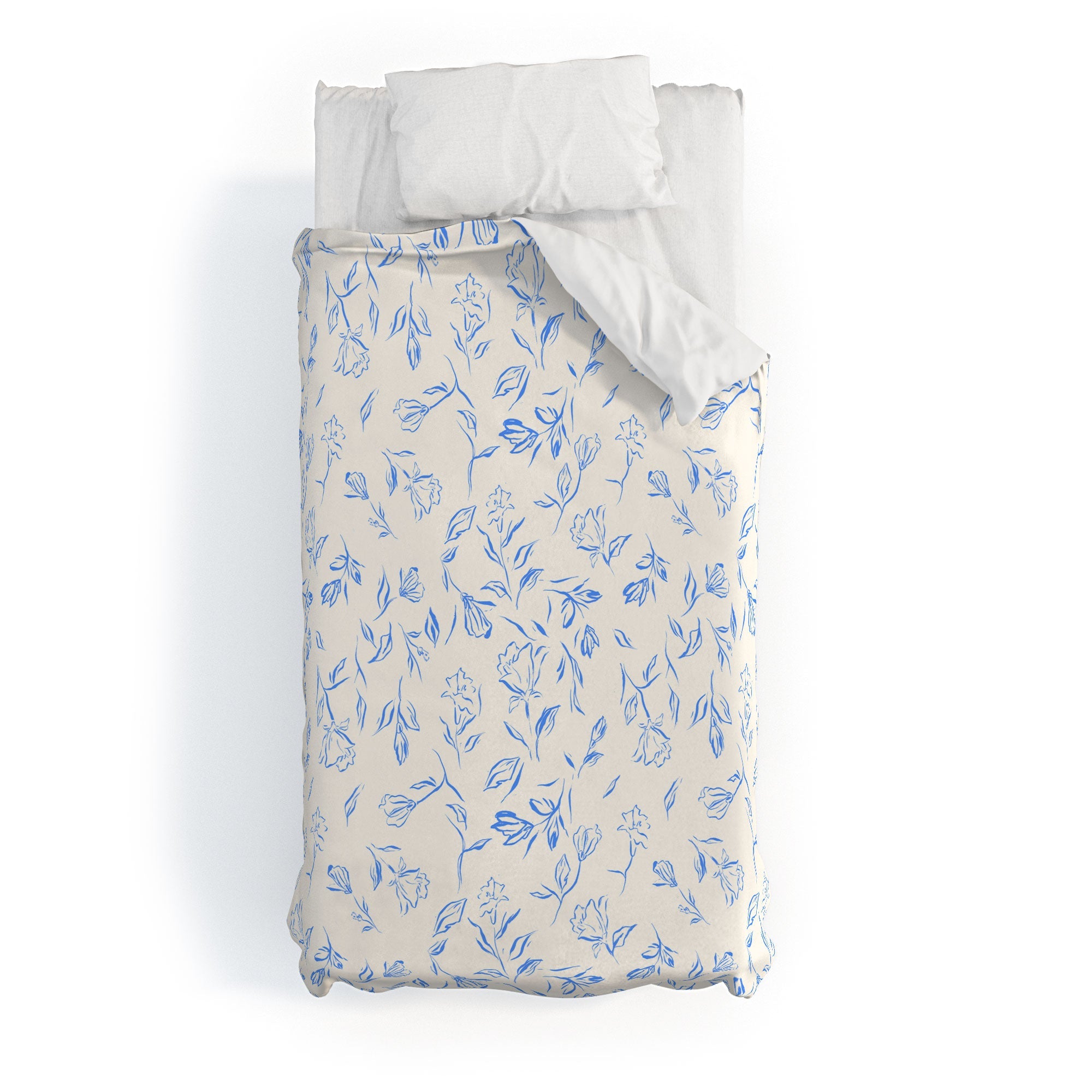 LouBruzzoni Romantic blue Duvet Cover