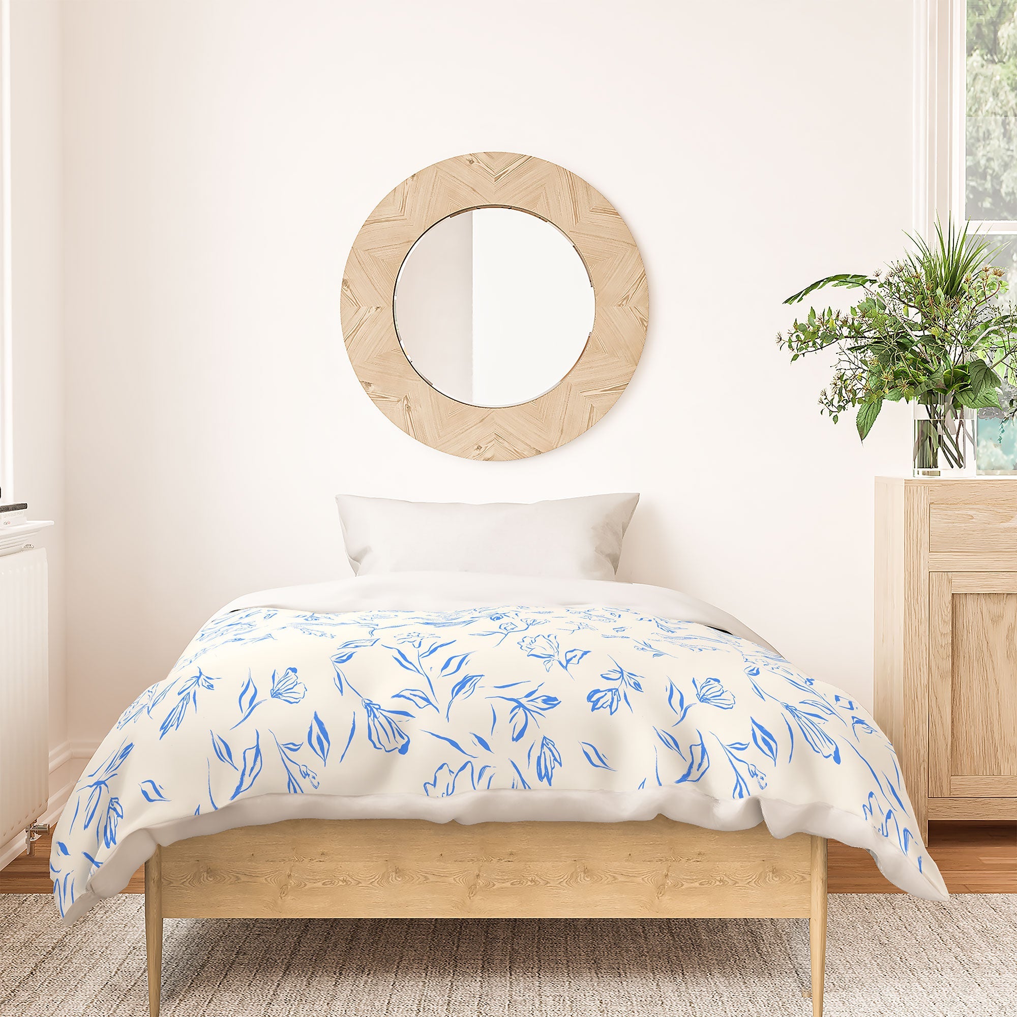 LouBruzzoni Romantic blue Duvet Cover
