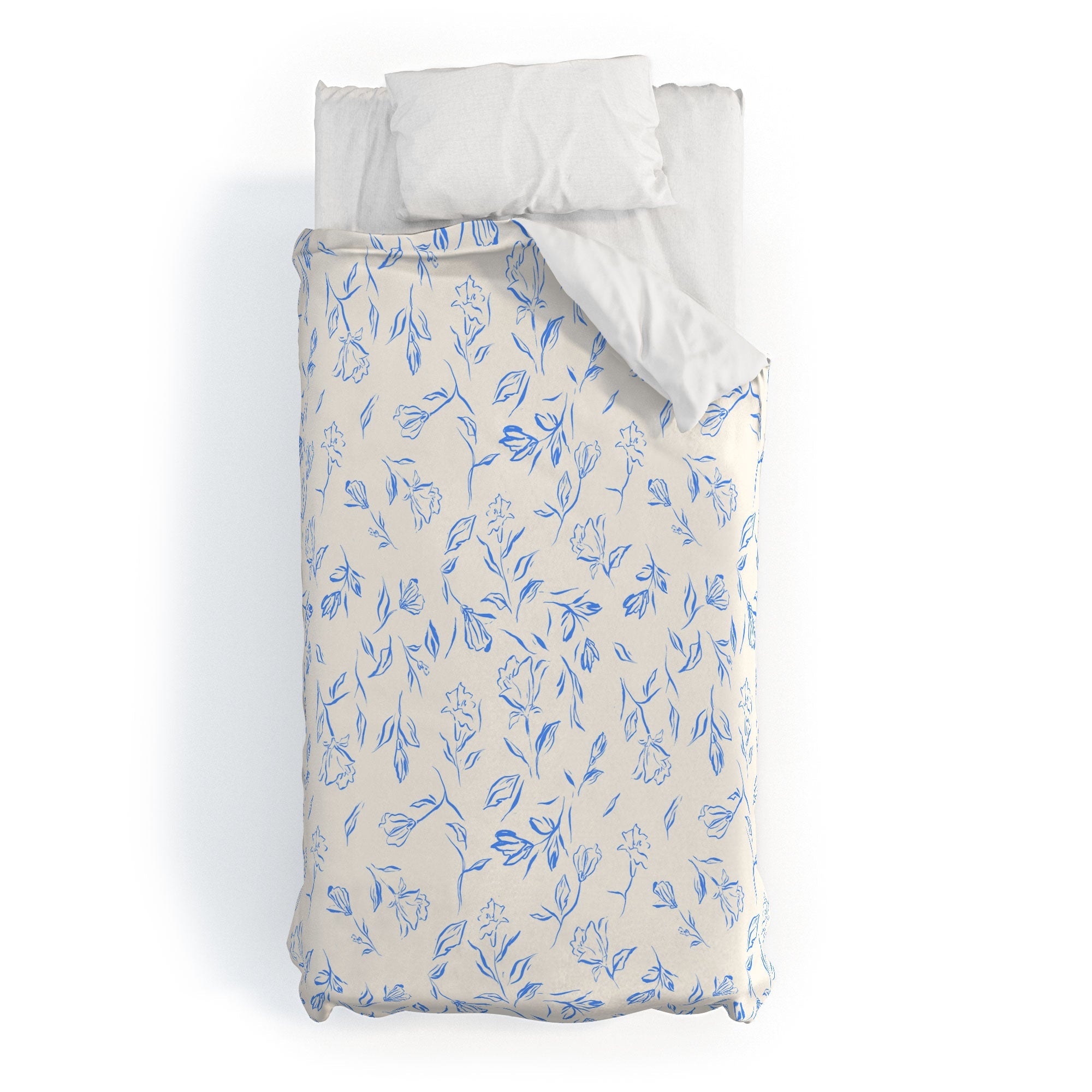 LouBruzzoni Romantic blue Duvet Cover
