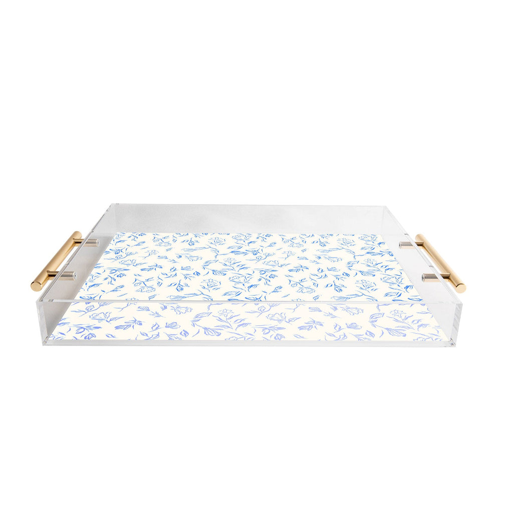 LouBruzzoni Romantic blue Acrylic Tray