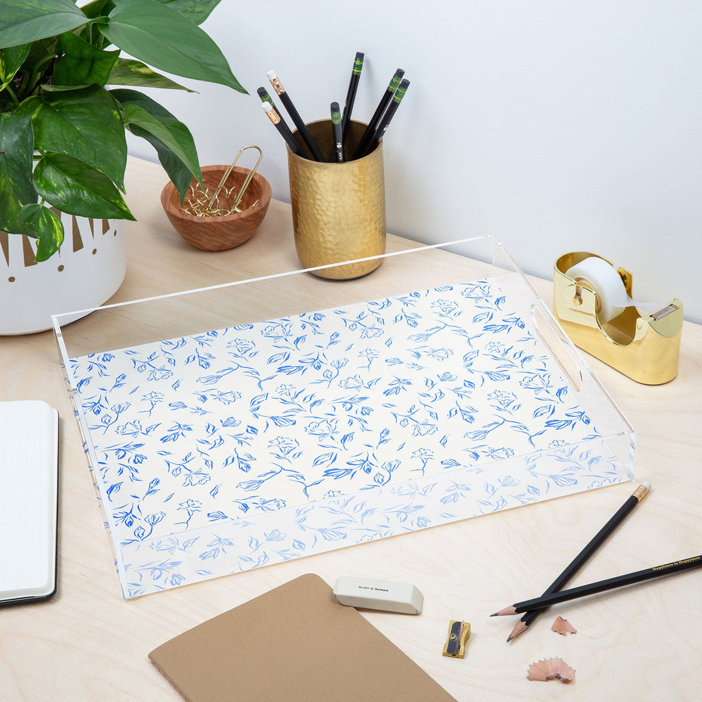 LouBruzzoni Romantic blue Acrylic Tray