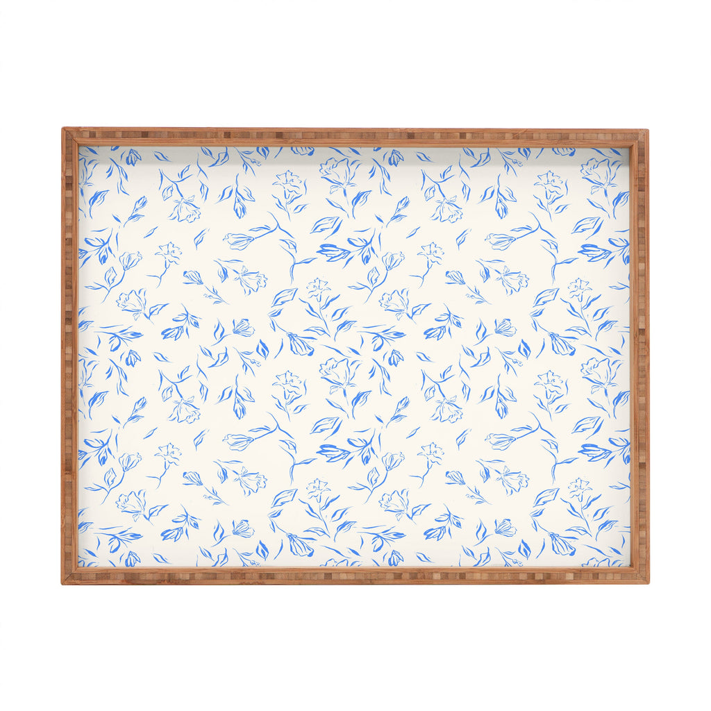 LouBruzzoni Romantic blue Rectangular Tray