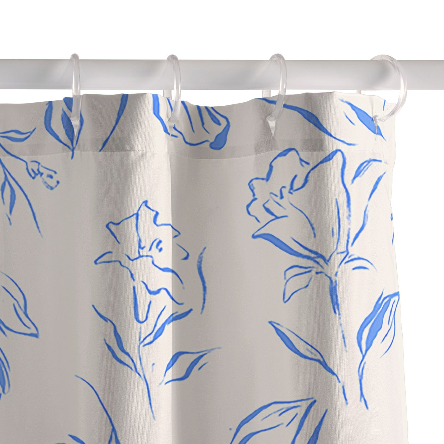 LouBruzzoni Romantic blue Shower Curtain