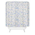LouBruzzoni Romantic blue Shower Curtain