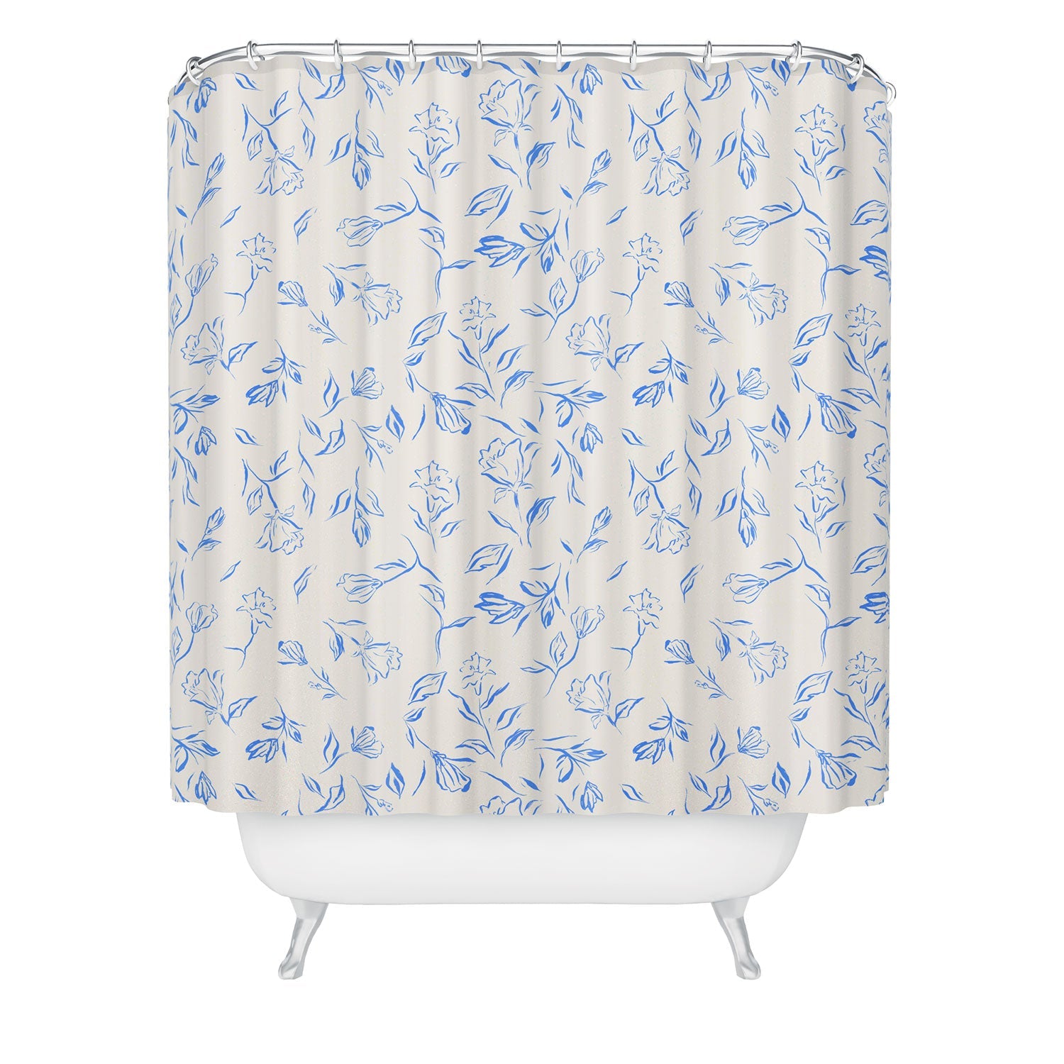 LouBruzzoni Romantic blue Shower Curtain