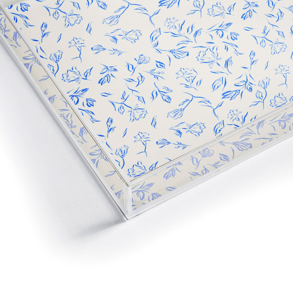 LouBruzzoni Romantic blue Acrylic Tray