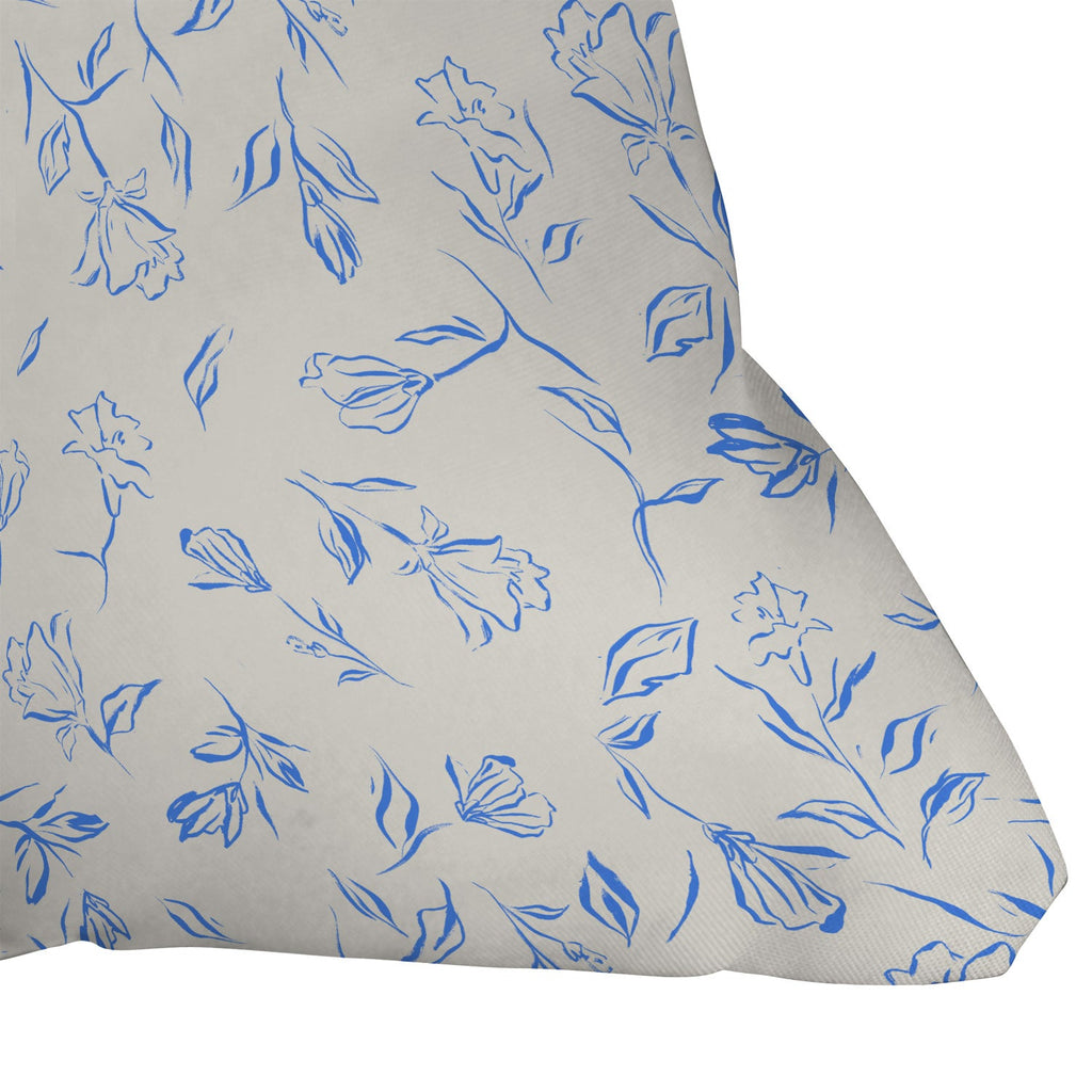 LouBruzzoni Romantic blue Outdoor Throw Pillow