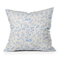 LouBruzzoni Romantic blue Outdoor Throw Pillow
