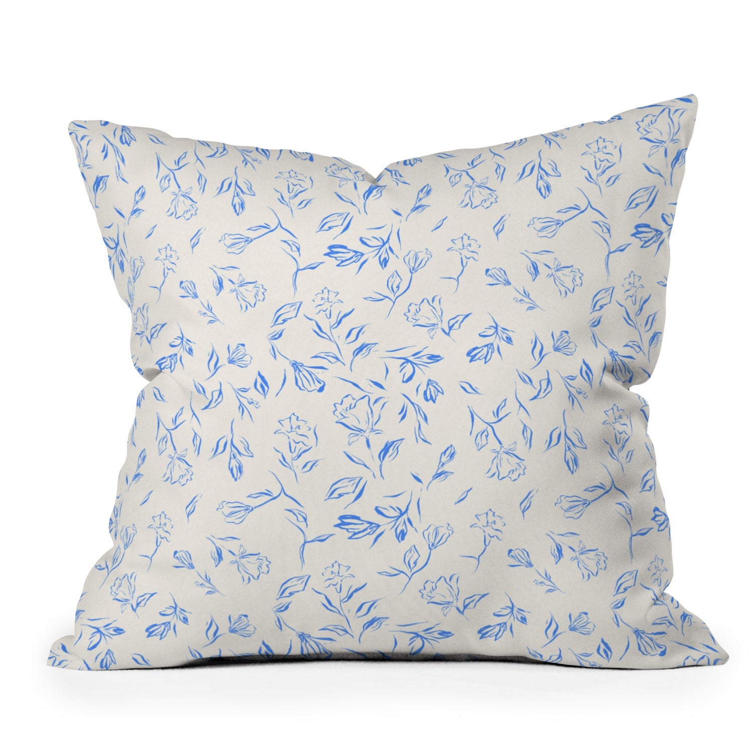 LouBruzzoni Romantic blue Outdoor Throw Pillow