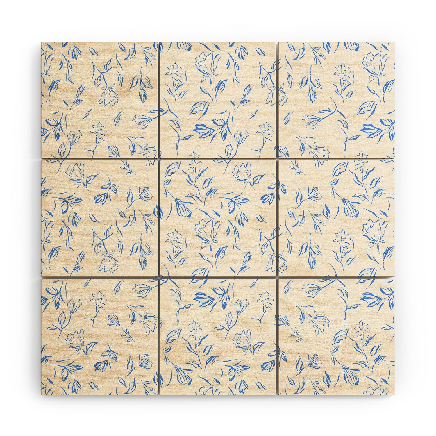 LouBruzzoni Romantic blue Wood Wall Mural