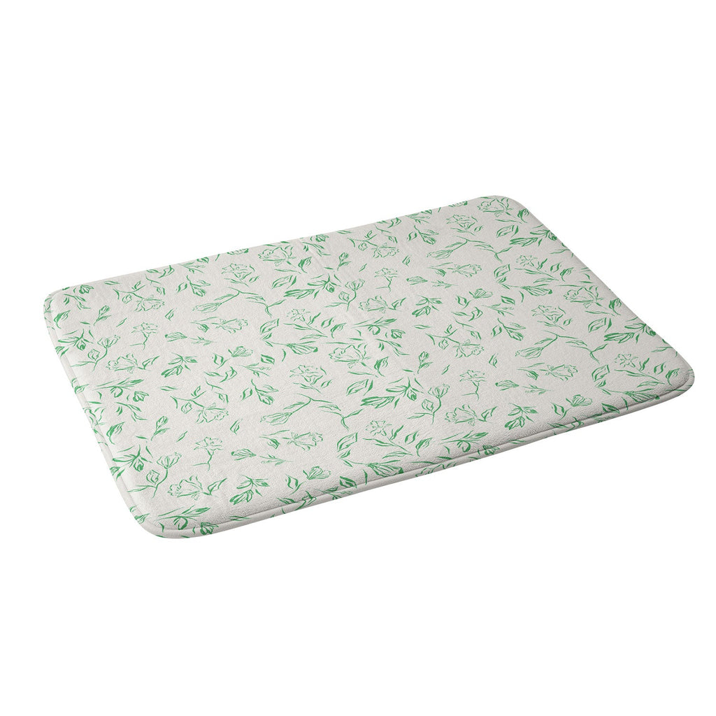 LouBruzzoni Romantic green Memory Foam Bath Mat