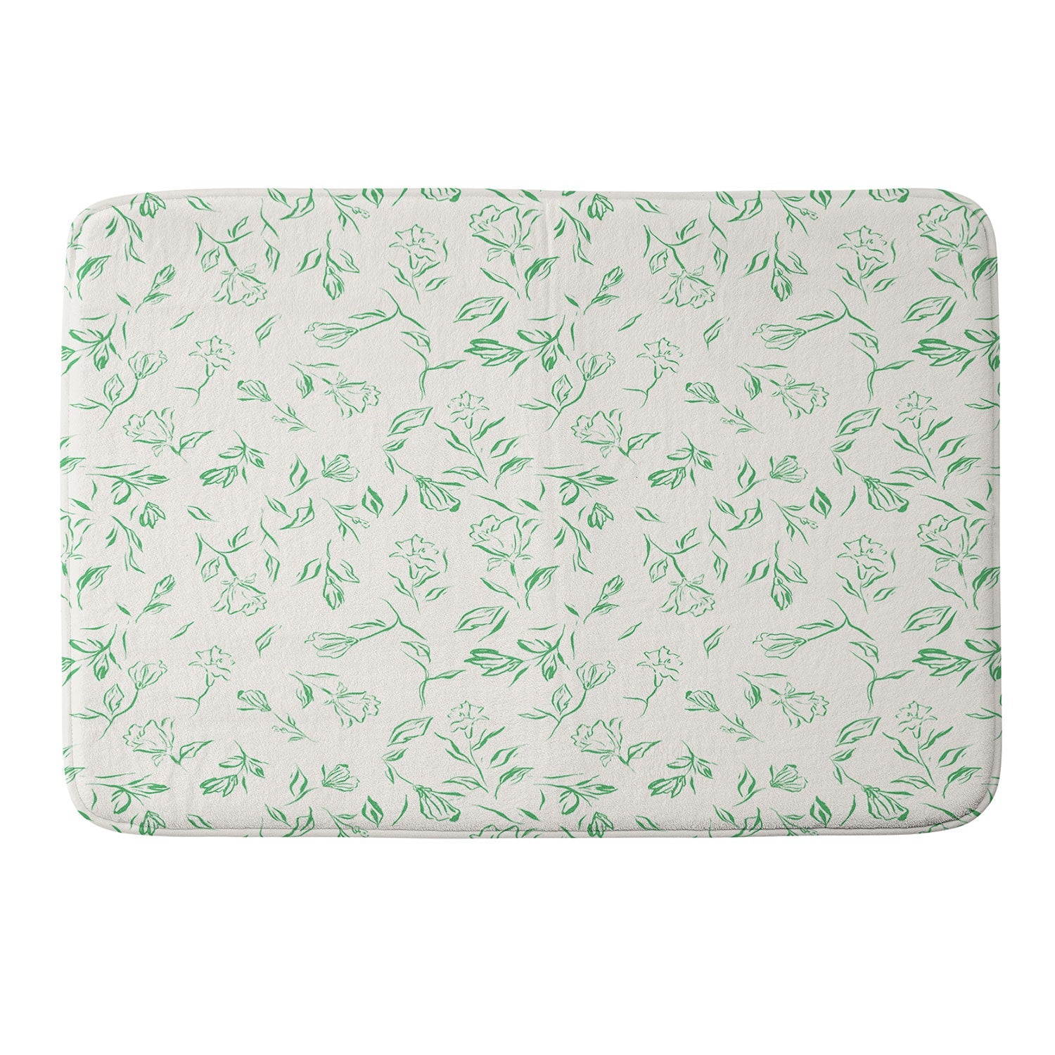 LouBruzzoni Romantic green Memory Foam Bath Mat