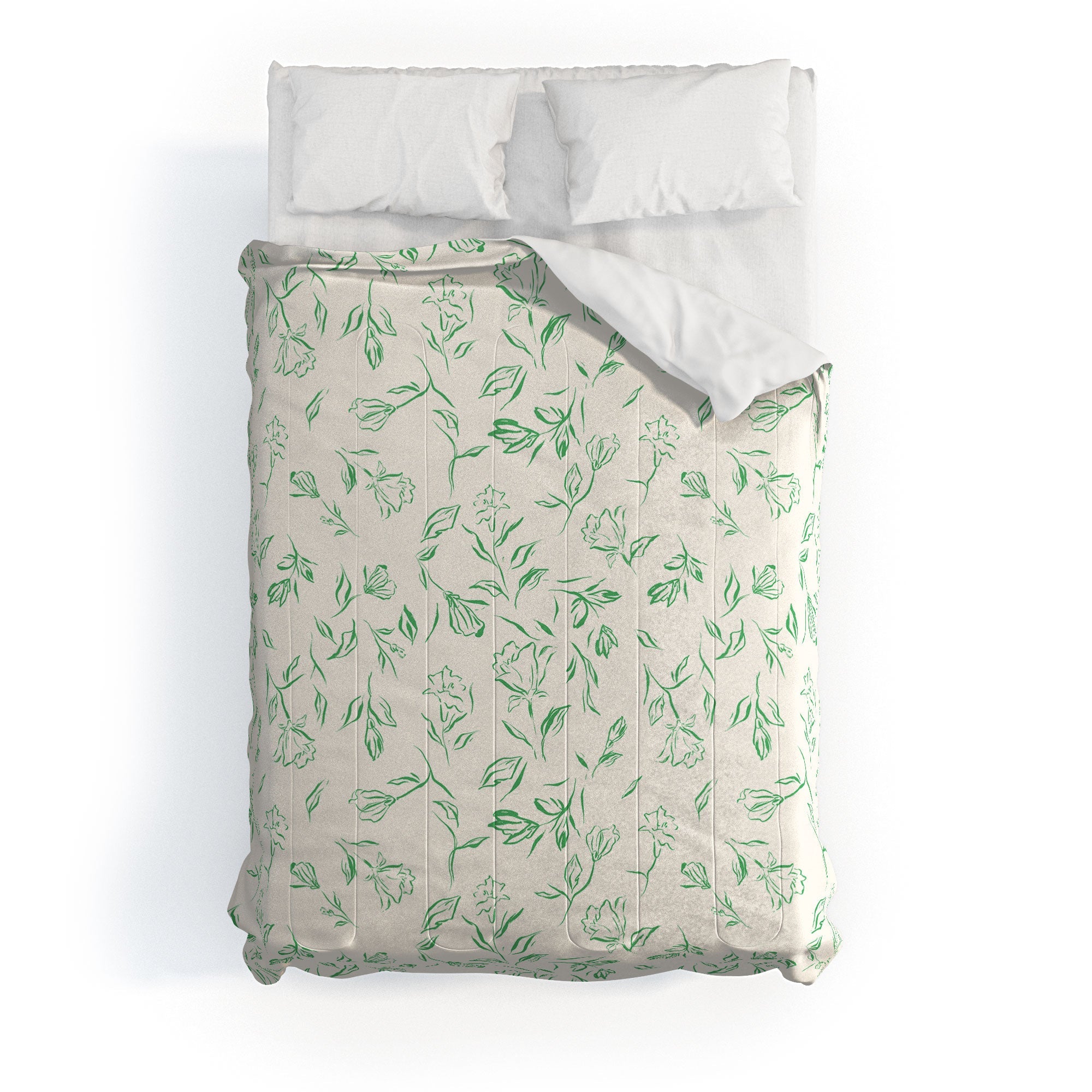 LouBruzzoni Romantic green Comforter