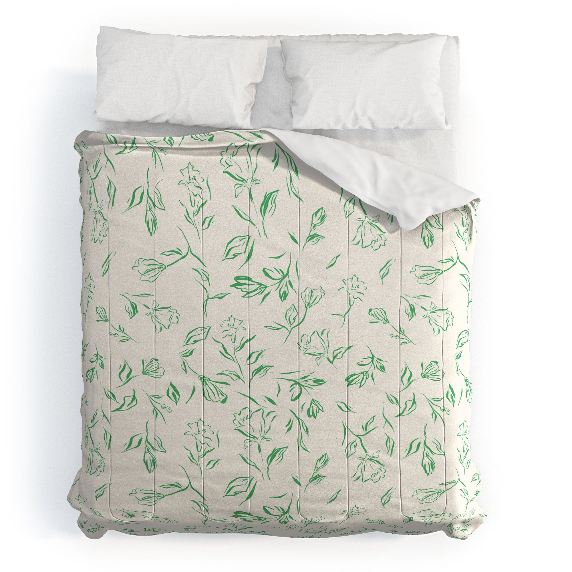 LouBruzzoni Romantic green Comforter