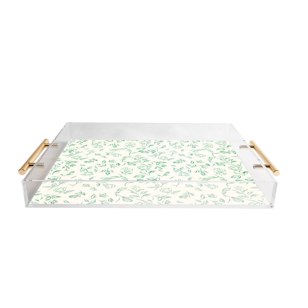 LouBruzzoni Romantic green Acrylic Tray