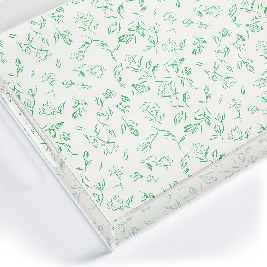 LouBruzzoni Romantic green Acrylic Tray