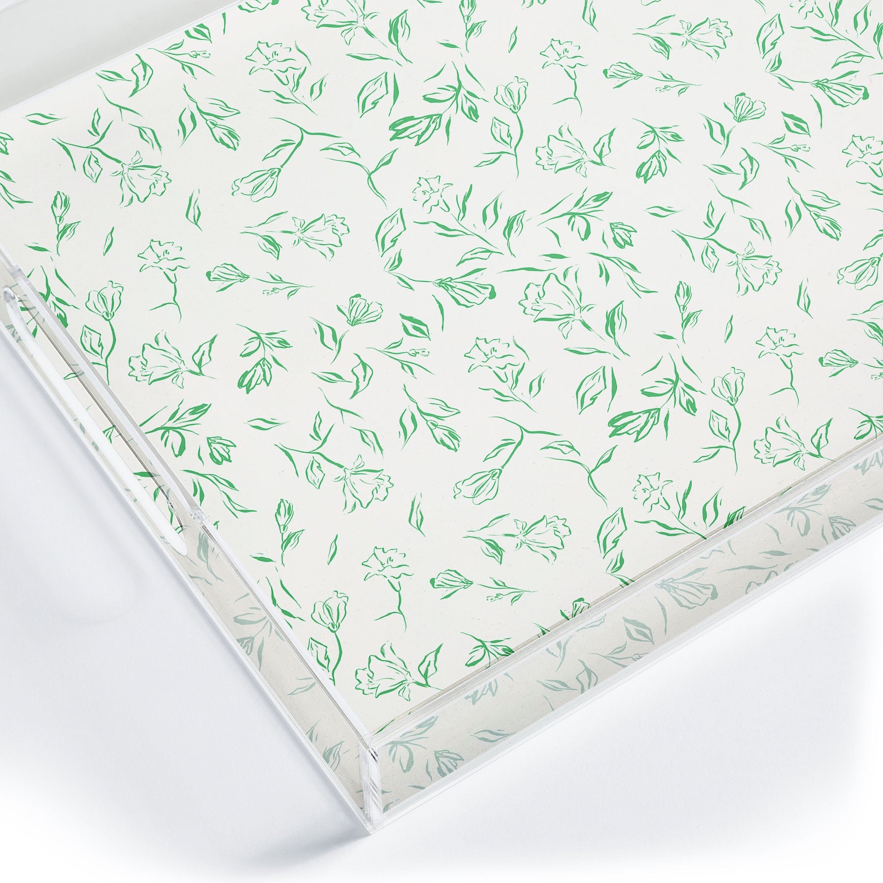LouBruzzoni Romantic green Acrylic Tray
