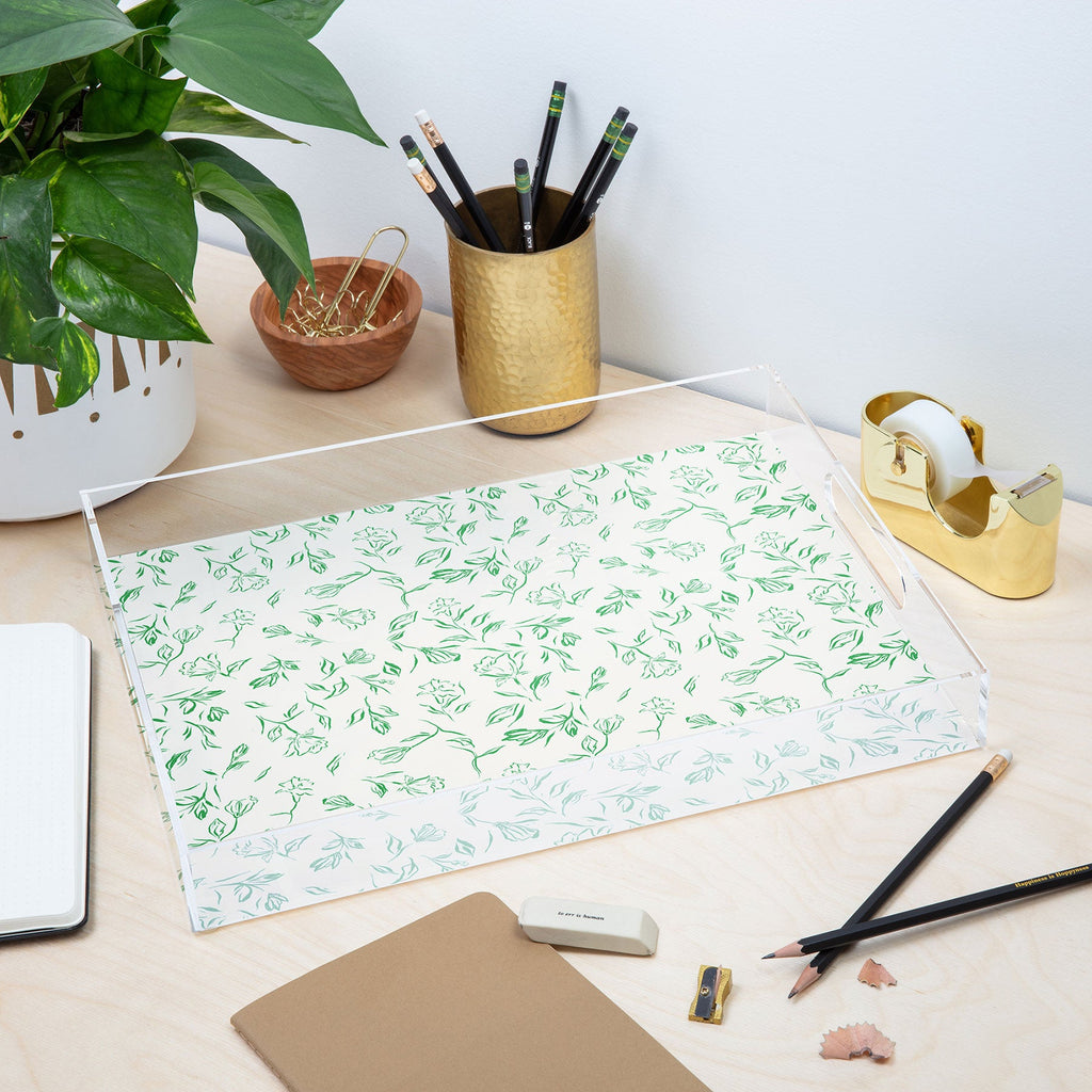 LouBruzzoni Romantic green Acrylic Tray