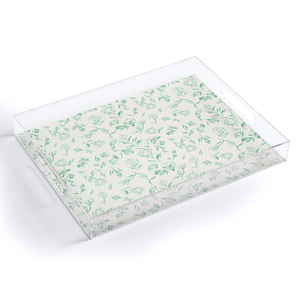 LouBruzzoni Romantic green Acrylic Tray