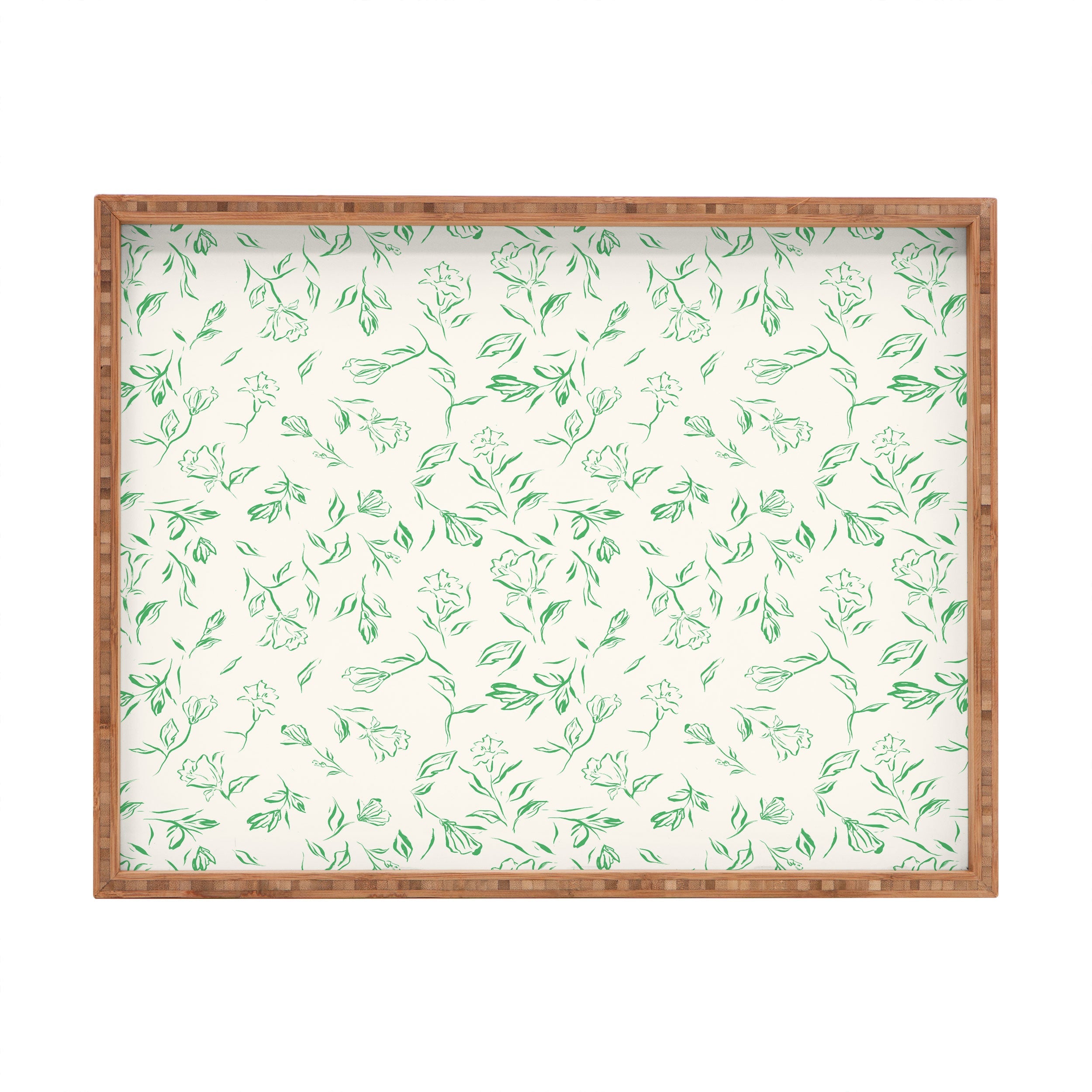 LouBruzzoni Romantic green Rectangular Tray