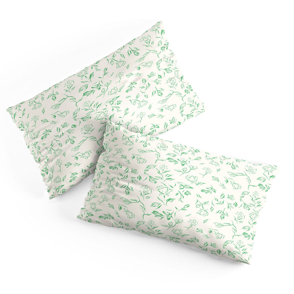 LouBruzzoni Romantic green Pillow Shams