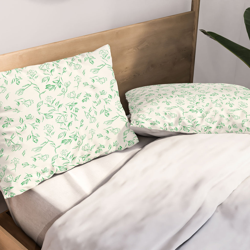 LouBruzzoni Romantic green Pillow Shams