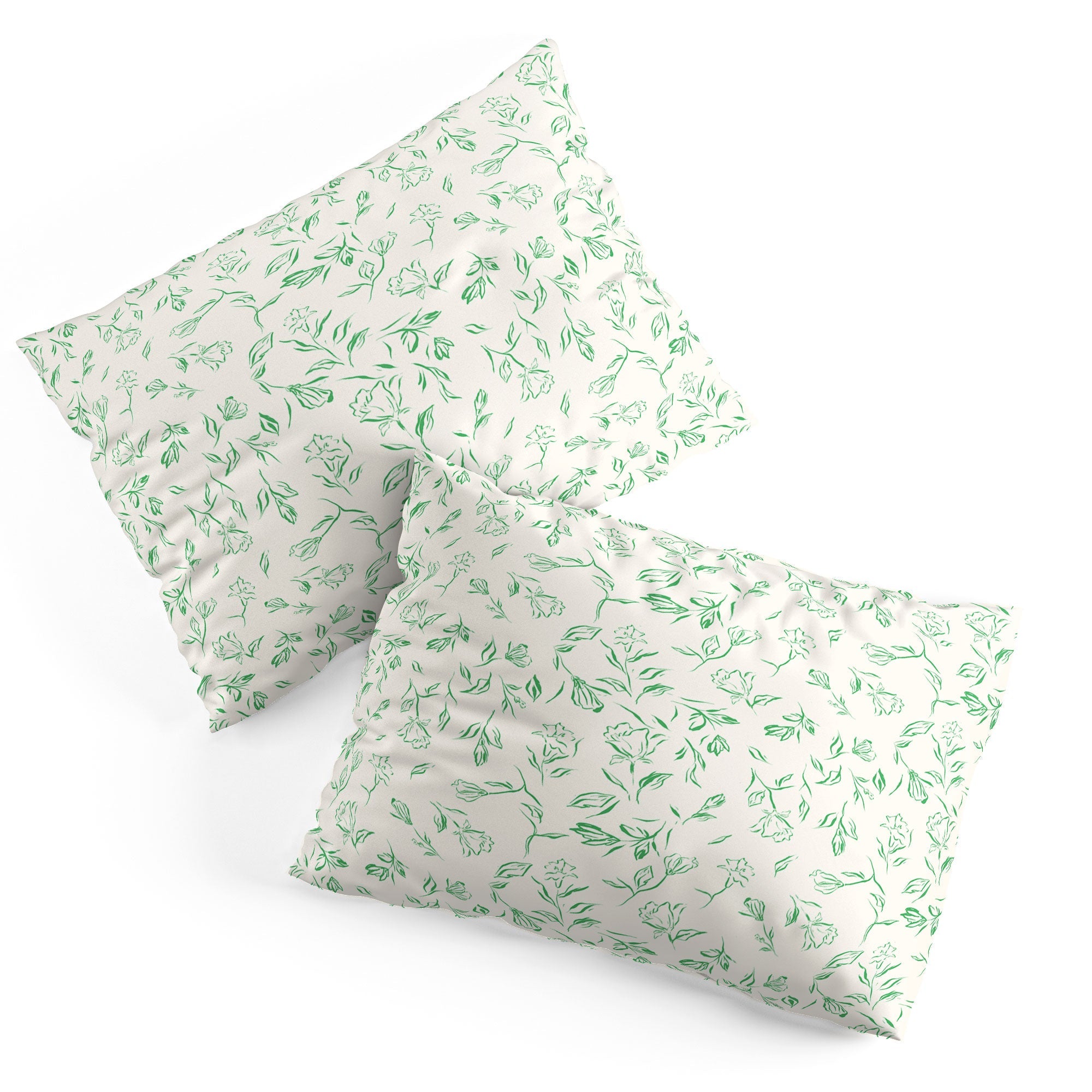 LouBruzzoni Romantic green Pillow Shams