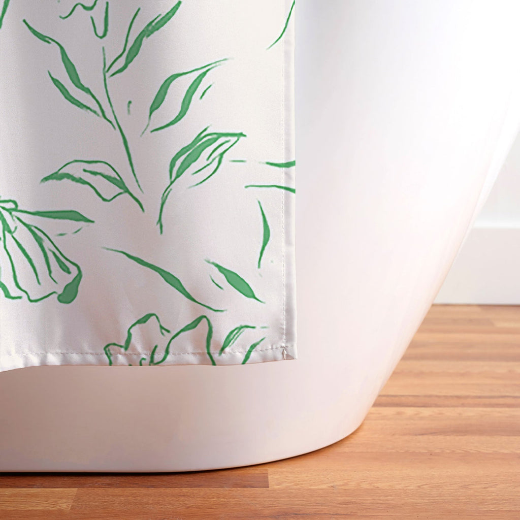 LouBruzzoni Romantic green Shower Curtain