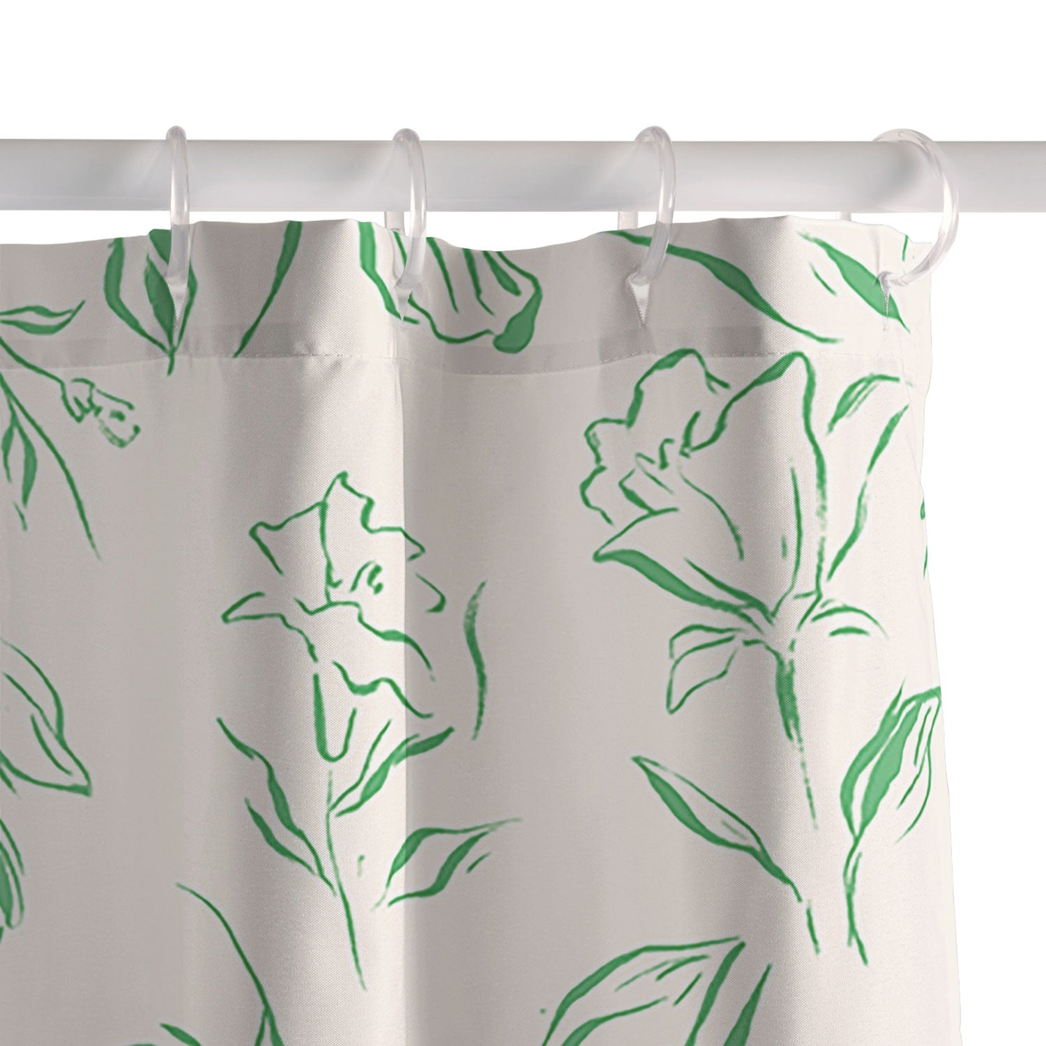 LouBruzzoni Romantic green Shower Curtain